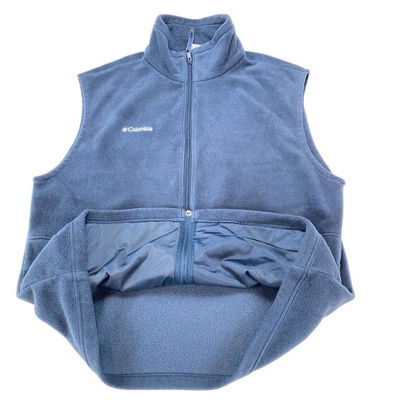 Columbia Vest Men's Tall XL Fleece Polyester Sleeveless Logo Full Zipper - Picture 12 of 16